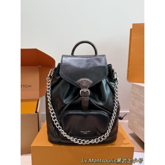 Louis Vuitton Montsouris Backpack (Black Leather)